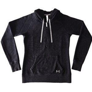 Under Armour Storm BLACK Pull Over Quarter Zip Hoodie with Kangaroo Pocket Small